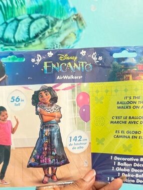 Disney Encanto Party Backdrop with Props - Teal, Purple, Pink, Green